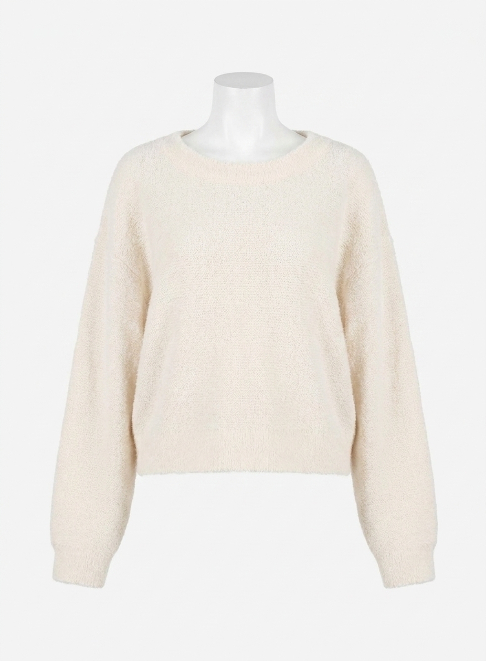 NEW SPLENDID fallon fuzzy crewneck sweater in white